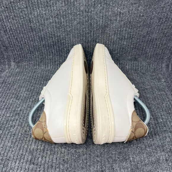 Coach Clip Low Top Lace Up Sneakers Cream White Women’s 9.5 B - Picture 5 of 8